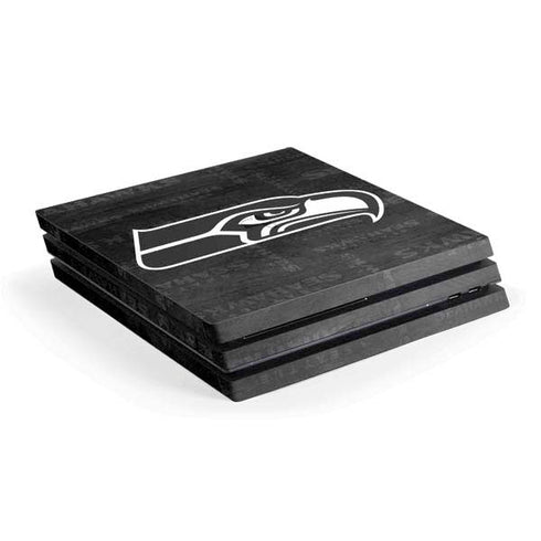 NFL Seattle Seahawks Black & White PS4 Pro Console Skin